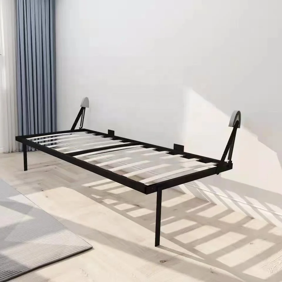 Saving Bedroom Furniture Foldaway Full Bed Mechanism Murphy Horizontal Single Bed With Sofa