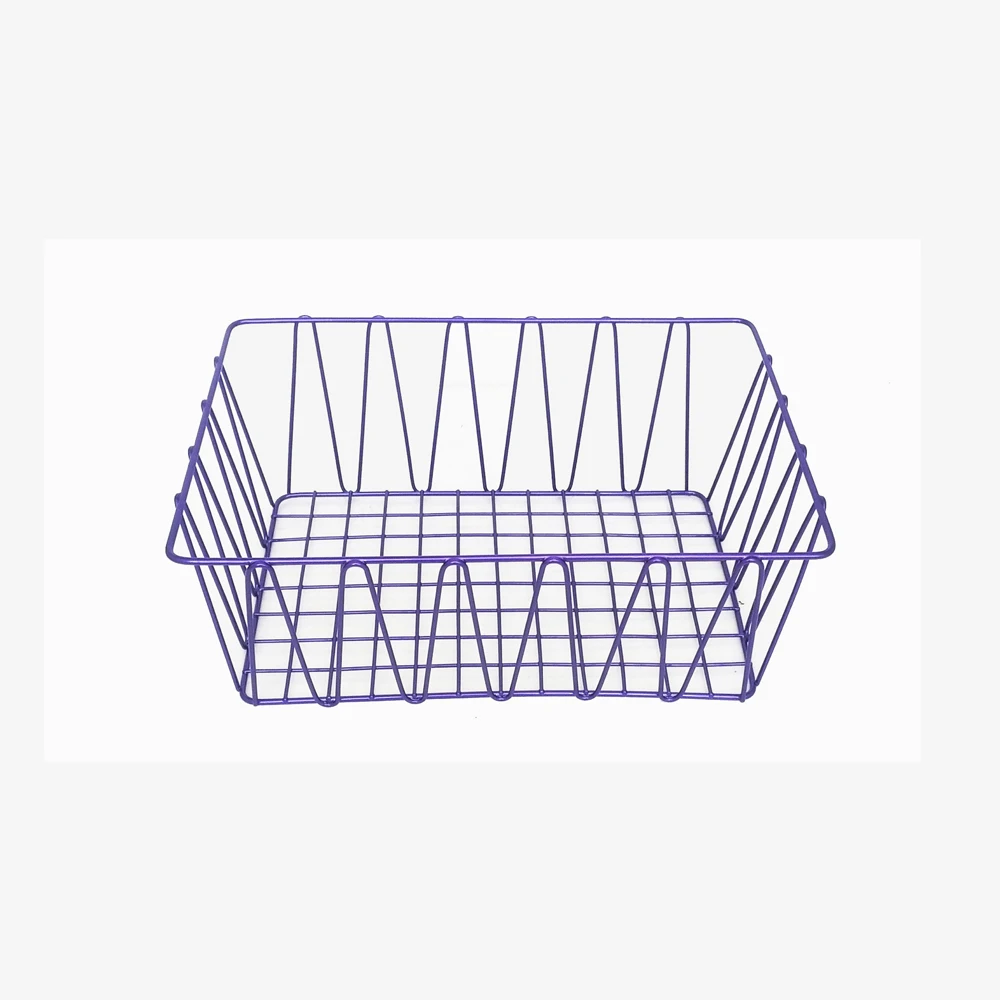 Home Gold Decorative Clothes Storage Basket Square Mesh Grid Metal Wire Basket