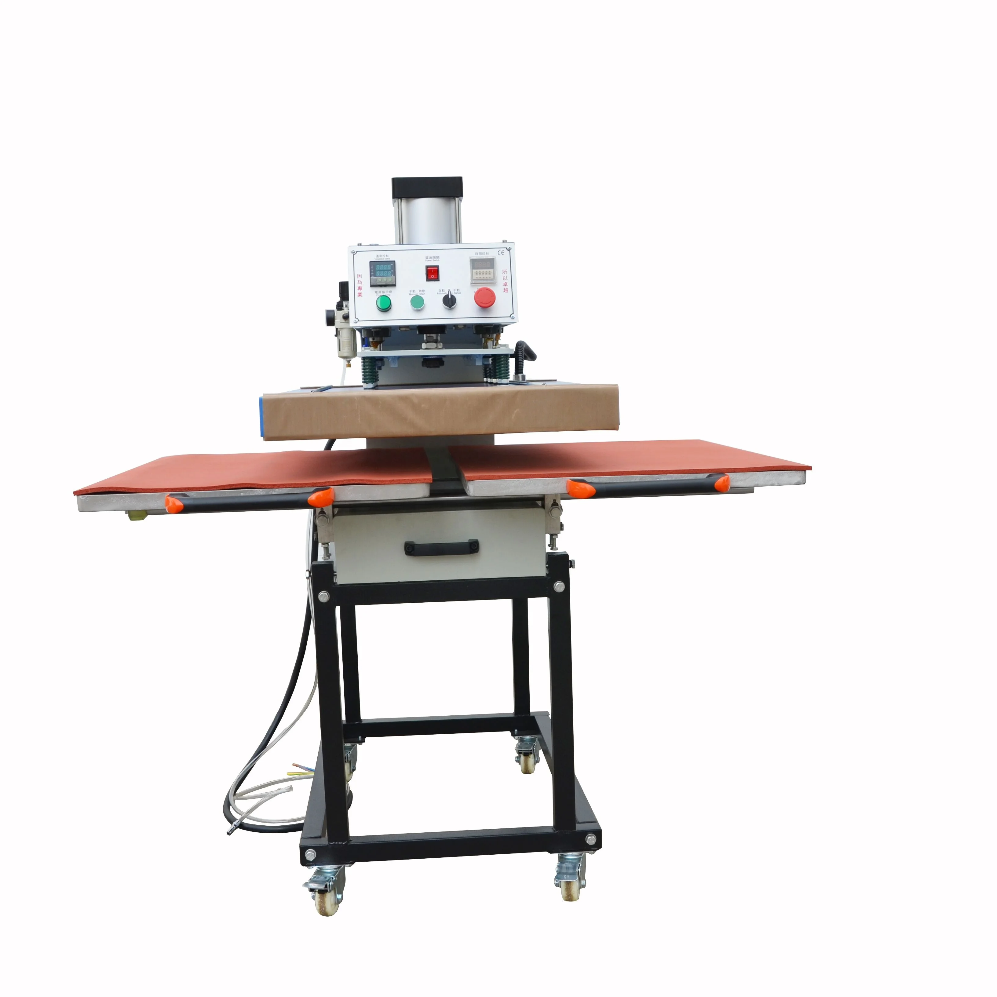 Factory 40*60 cm Pneumatic Sublimation  Double Working Stations Heat Press Machine for t shirt leather