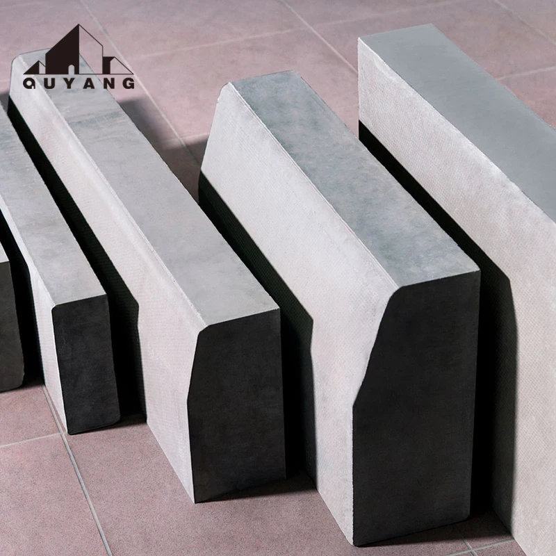 QUYANG China Grey Granite Curbs Curbstone Natural G603 Gray Granite Kerbstone