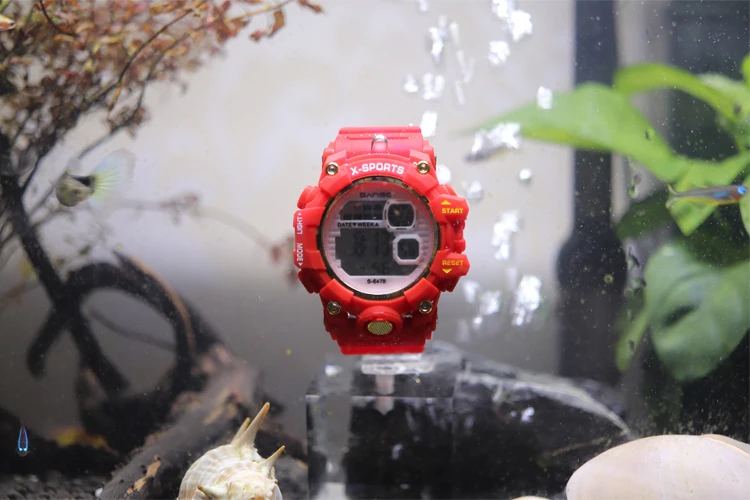 New Digital Sport Wristwatch Transparent Brand Watch Sanse S-647B Kids Watch
