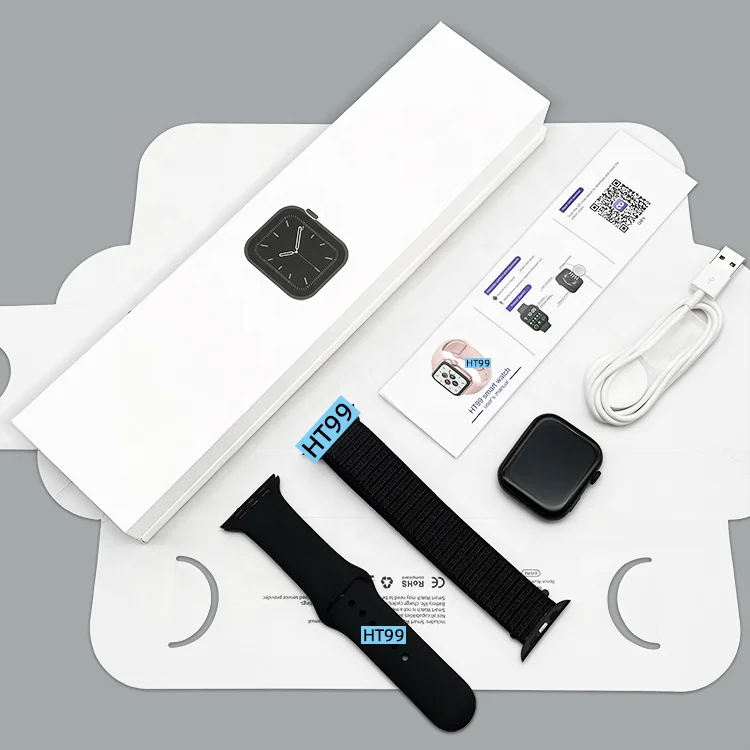 Original Logo HT99 Smartwatch 1.78 Inch Screen Wireless charging Series 6 IWO Reloj Smart Watch