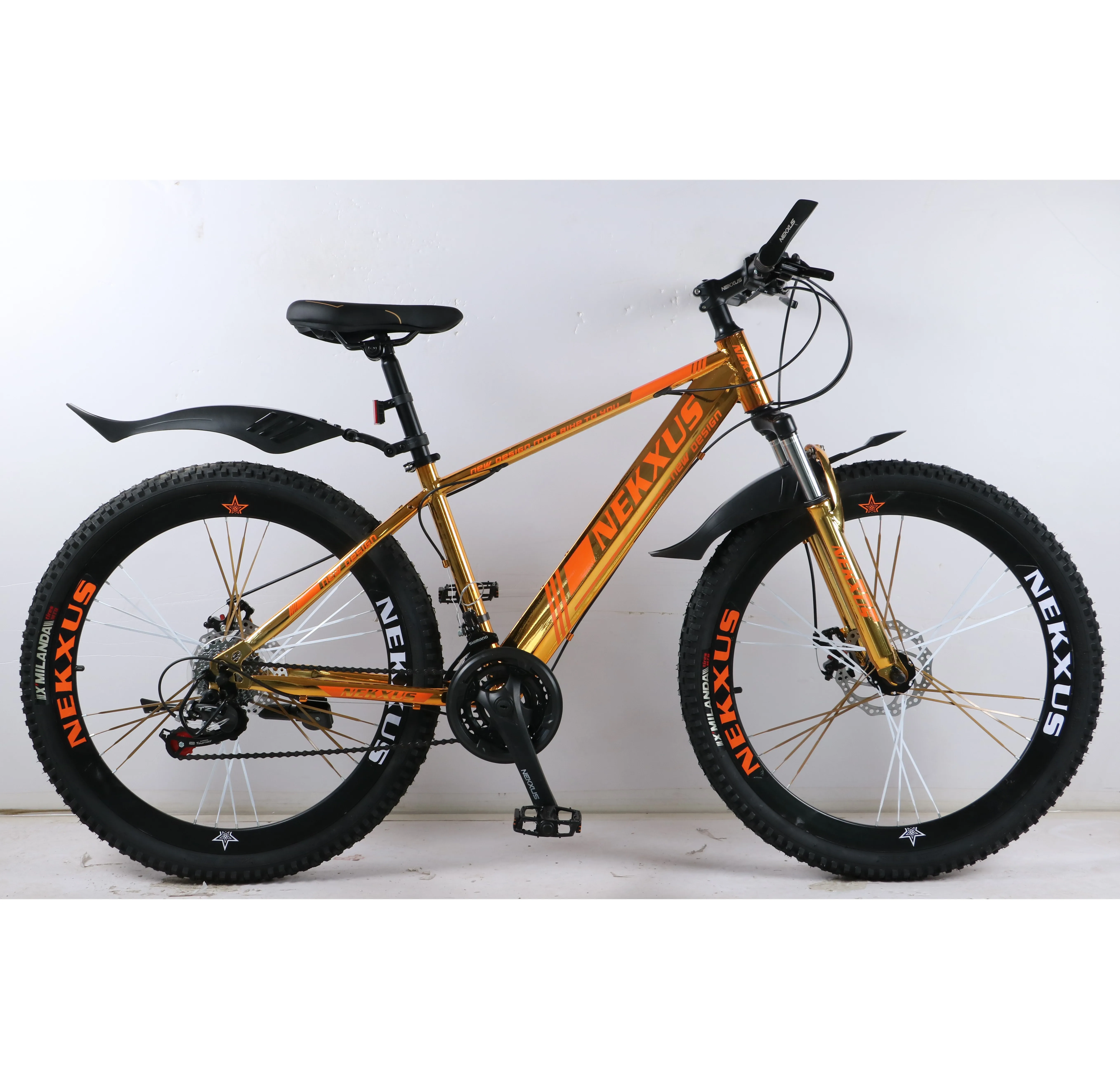 26inch Mountain Bike steel frame 21speed mudguard Alloy Suspension Fork mountain bicycle hybrid