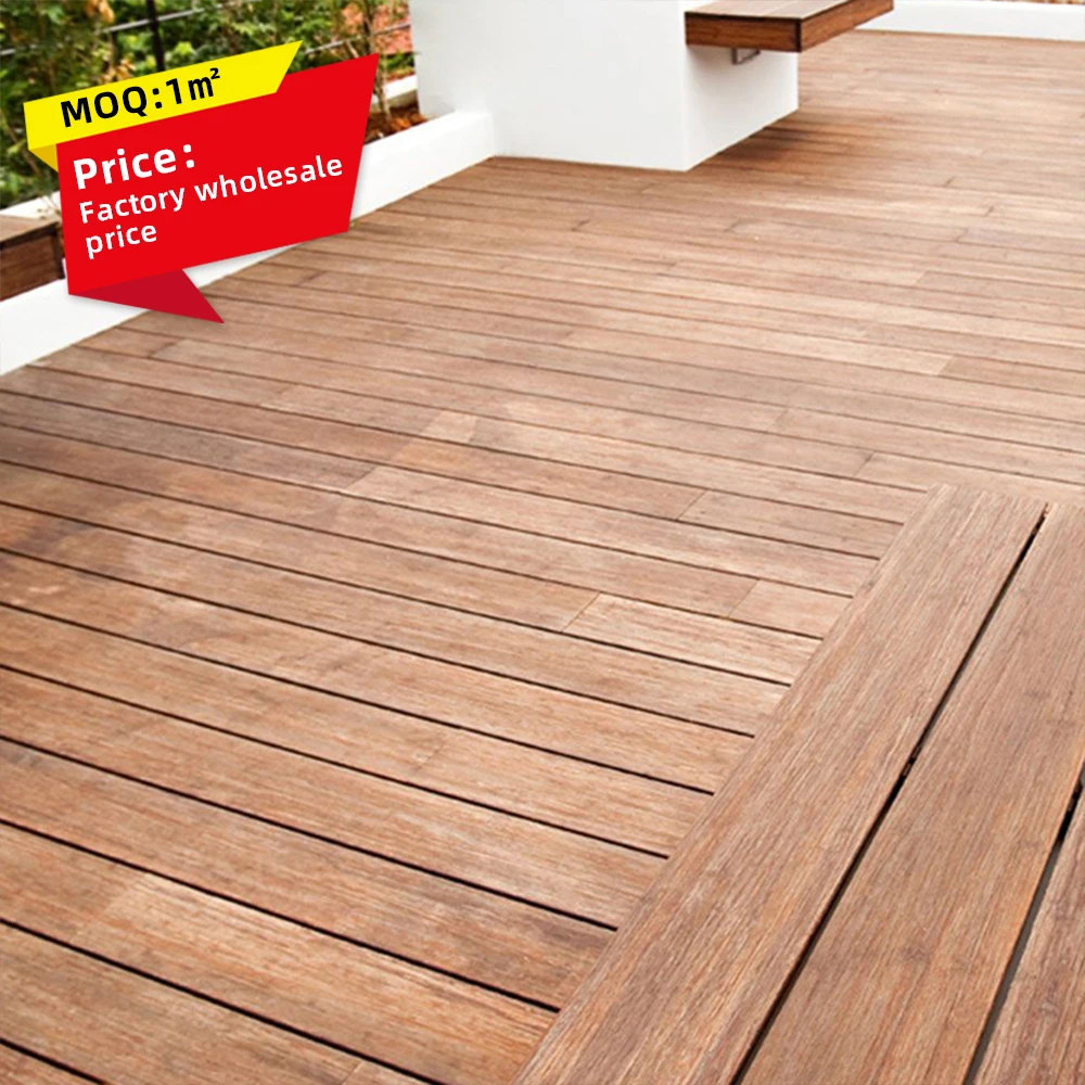 Коричневые бамбуковые полы по лучшей цене, фабричное наружное бамбуковое напольное покрытие, многожильный бамбуковый настил