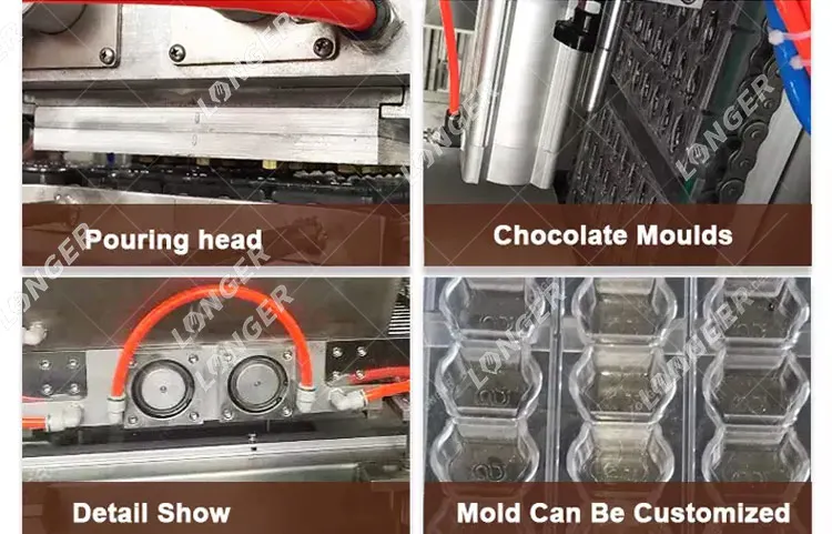 Industry Small Scale Chocolate Bar Casting Molding Making Equipment Machinery Chocolate Wafer Production Line