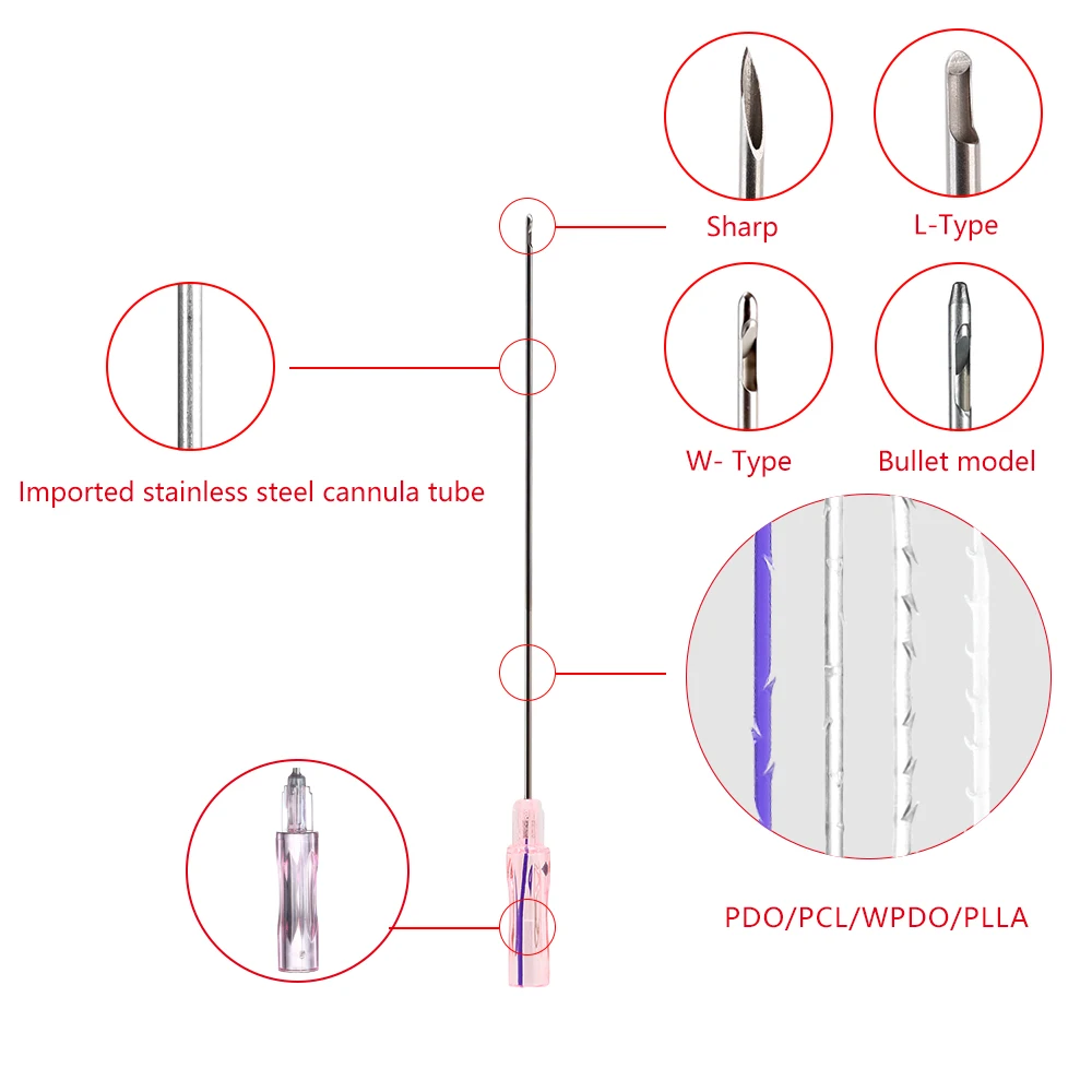 
Face Lifting Thread PLLA Mono Thread 30g 38mm With Needle 