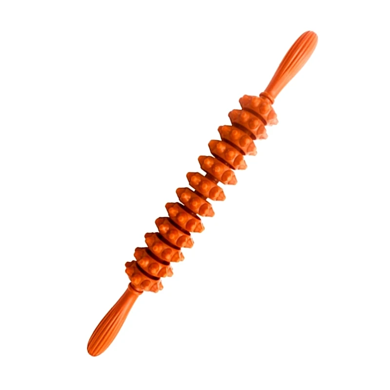 Custom 12 Wheel Coffee Cellulite Massage Roller Stick Trigger Points Body Muscle Roller Massager