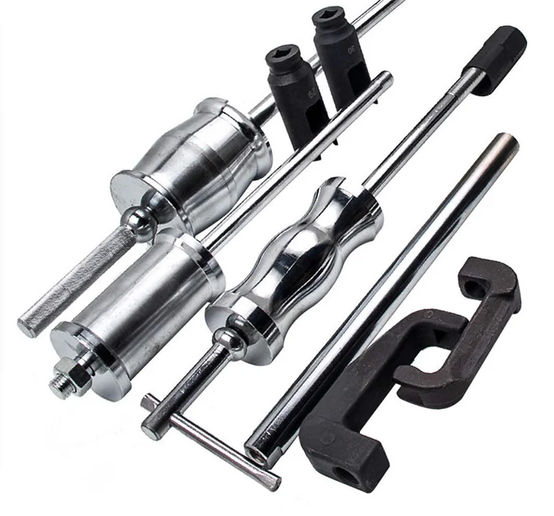 40 pcs Auto Diesel Engine Fuel Injector Common Rail Adaptor Injector Puller Extractor Set Slide Hammer Removal Tool Kit