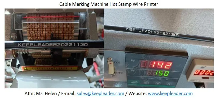 Cable Marking Machine Hot Stamp Wire Printer 