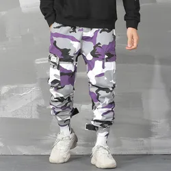 Hot Good Quality Mens Casual Woven Camo Pants Custom Loose Fit Hip Hop Camo Jogger Pants