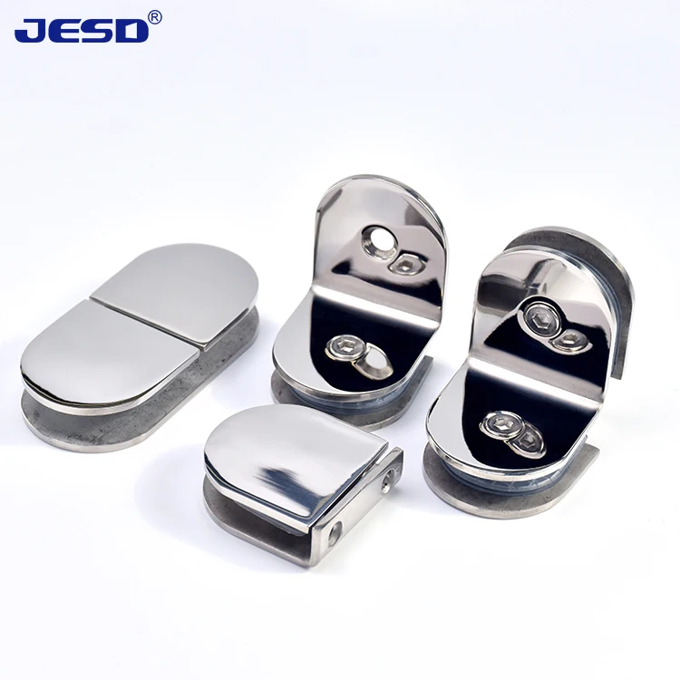 Frameless Glass Door Clamp Glass To Wall Fixing Brass Bracket Clip Matte Black Glass Clamp
