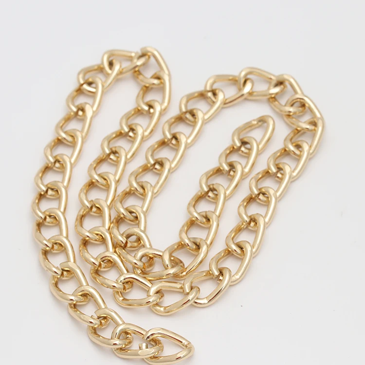 Hot sale Rose gold Aluminum chain Solid clutch bag chains High quality metal brass handbag chains for bags
