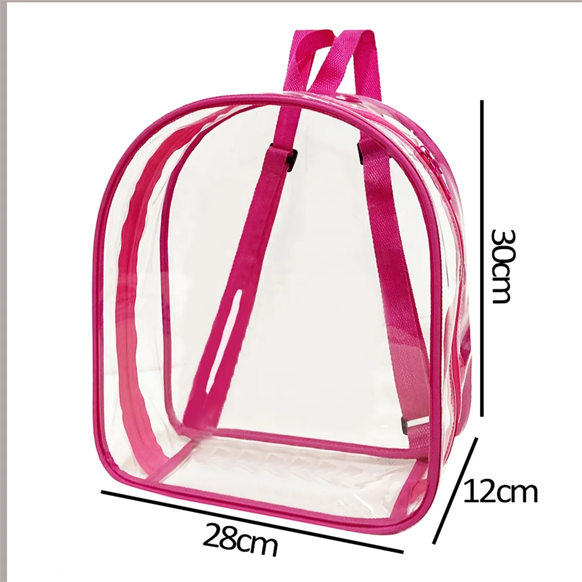 Transparent Artist Bag See Through Waterproof Plastic Kids PVC Clear School backpack with Removable Strap