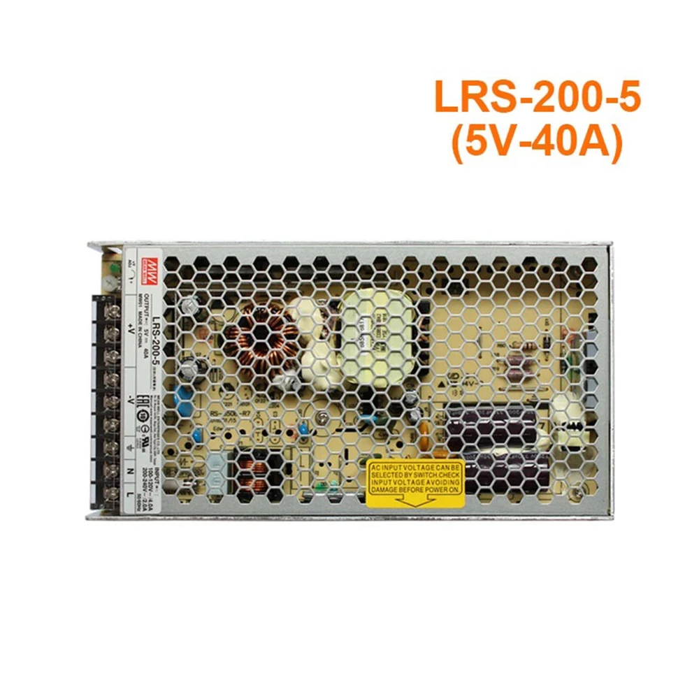 Wholesale price MEAN WELL LRS-200-5 5V meanwell LRS-200 Single Output Switching Power Supply