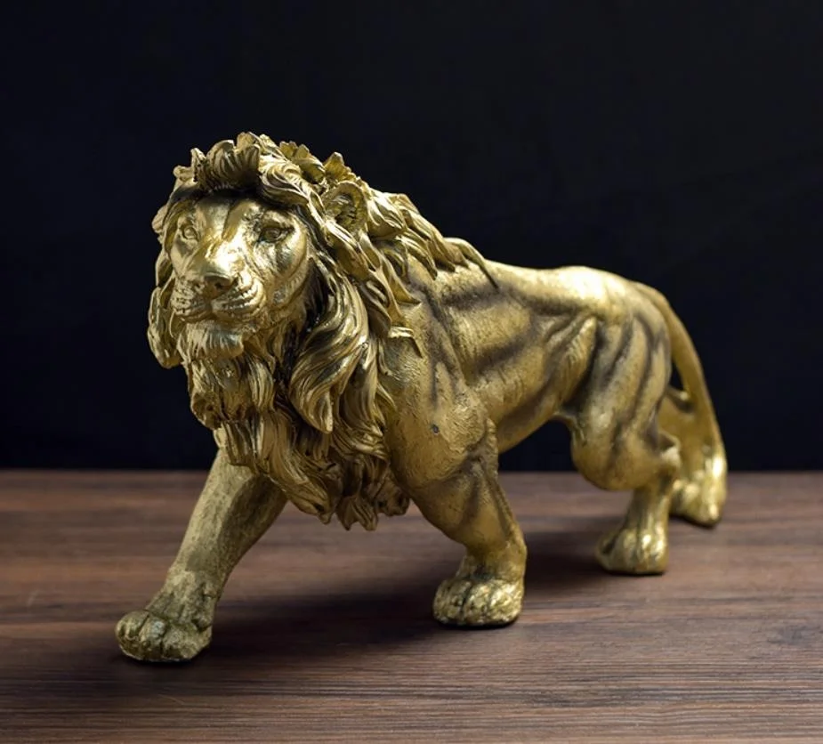 handmade home decor lion statue mold resin animal figurines lion sculptures decoration items