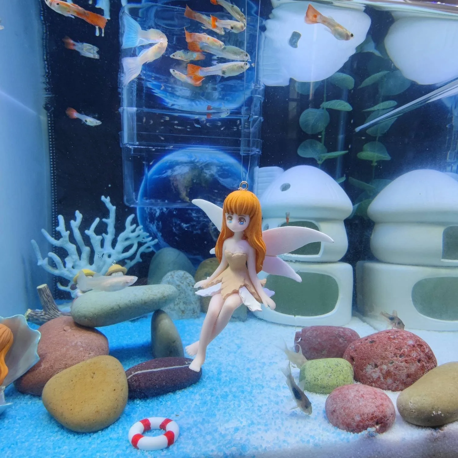 Fish tank Landscaping Floating Ornaments Flower fairy Little fairy Landscaping Underwater World Ornamental Creative Ornaments