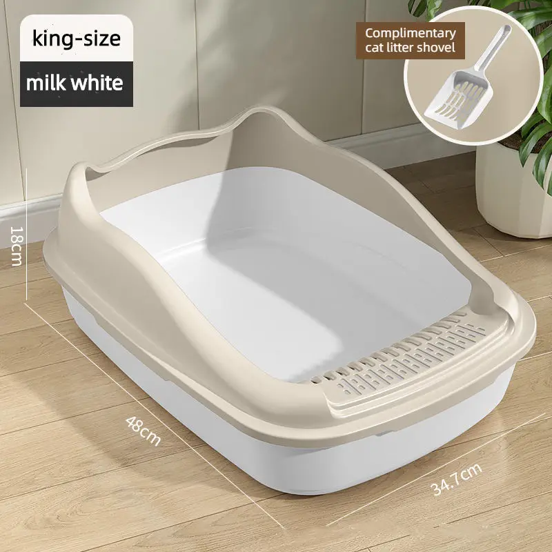 Wholesale Large Cat Litter Box Thickened Anti Splashing Cat Toilet with Cat Litter Scoop for Kitten Semi Enclosed Easy to Clean