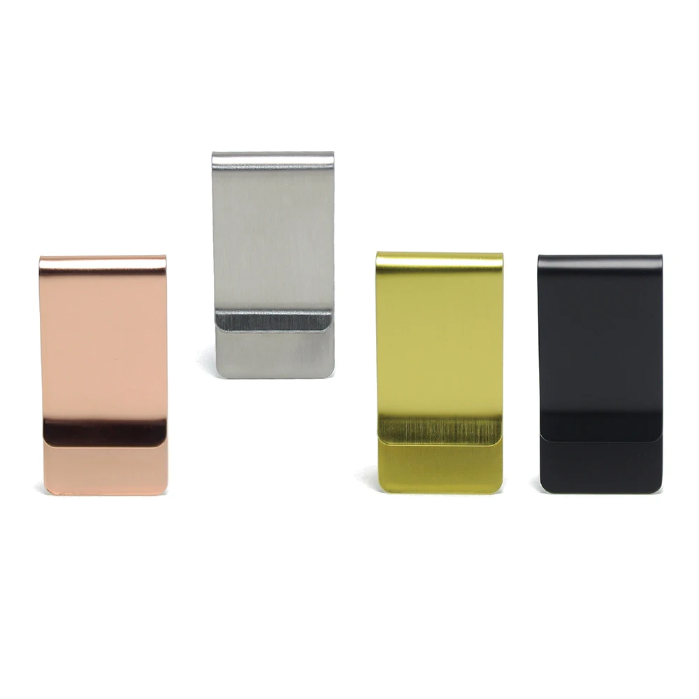 Simple Mini Clamp Holder Portable Stainless Steel Creative Metal Wallet Pocket Banknote Folder Cash Clip Spring Money Clip