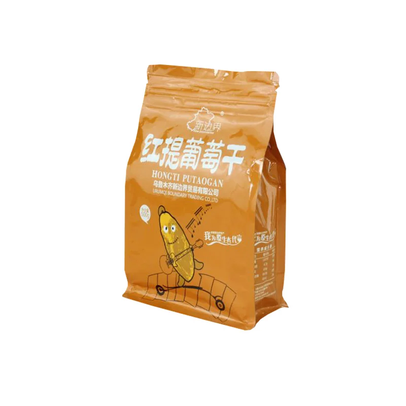 Wholesale customized clear snack candy food packaging containers bags with logo Translucent dried fruit packaging