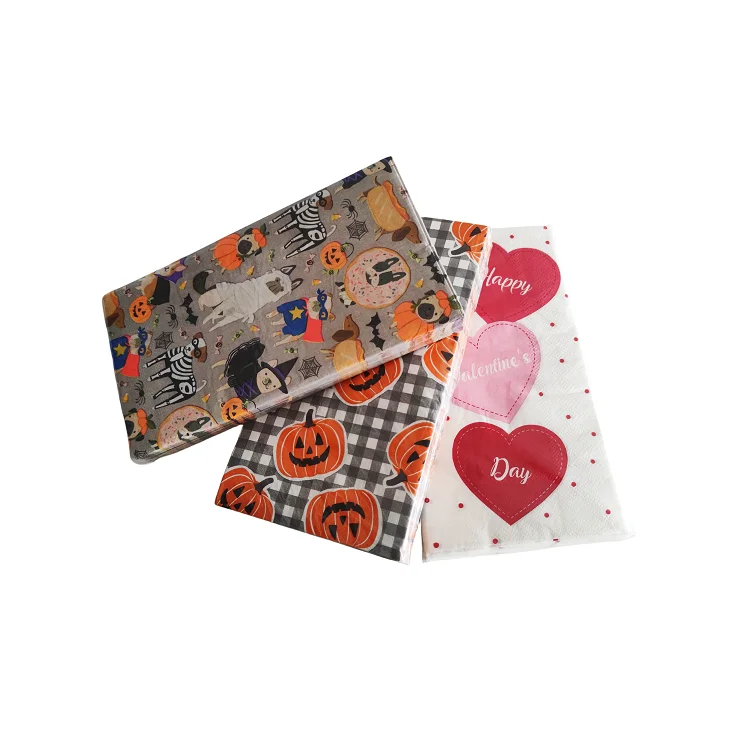 Factory Customized Restaurant 33x40cm Printed Tissue Paper Napkins