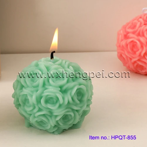 Romance wedding gift candles rose ball candle / Rose Ball Shaped Candles