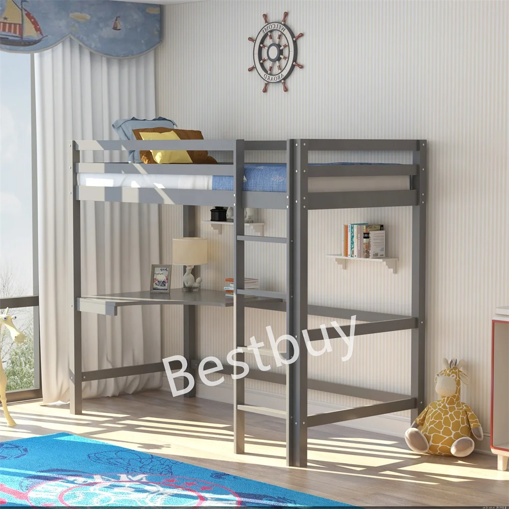 Современная Деревянная кровать для хранения, деревянная рама для кровати, деревянная двухъярусная кровать для детской спальни, мебель