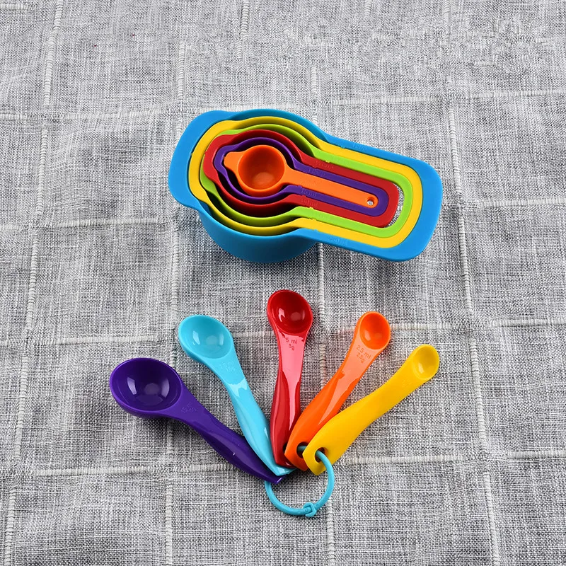 Amazon top seller Kitchen cooking color silicone Measuring Spoon Plastic Measuring Spoon Measuring Cup