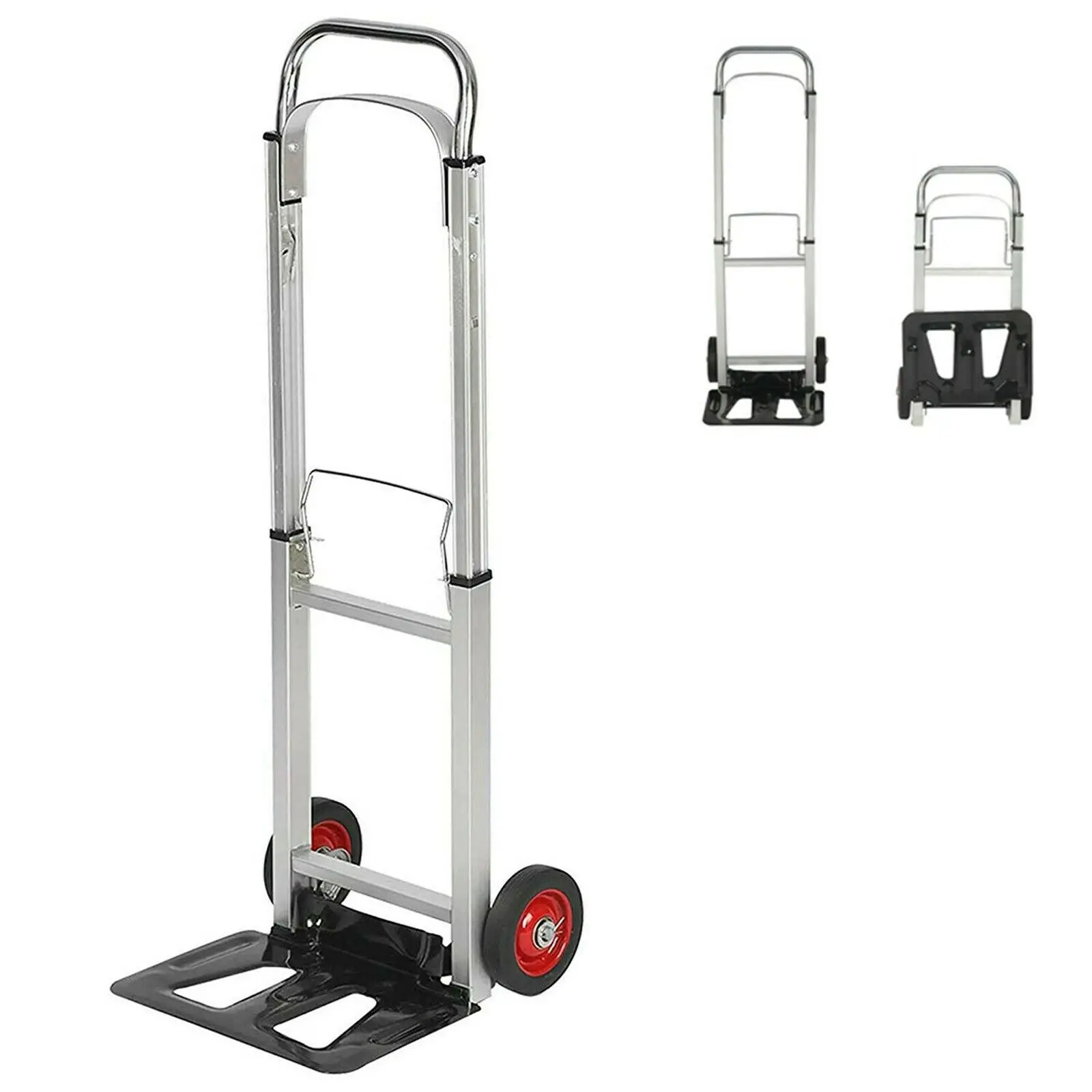 Heavy Duty Two Wheel Portable Folding Hand Carts Trolleys Truck Dolly Trolley For Carrying Goods Warehouse