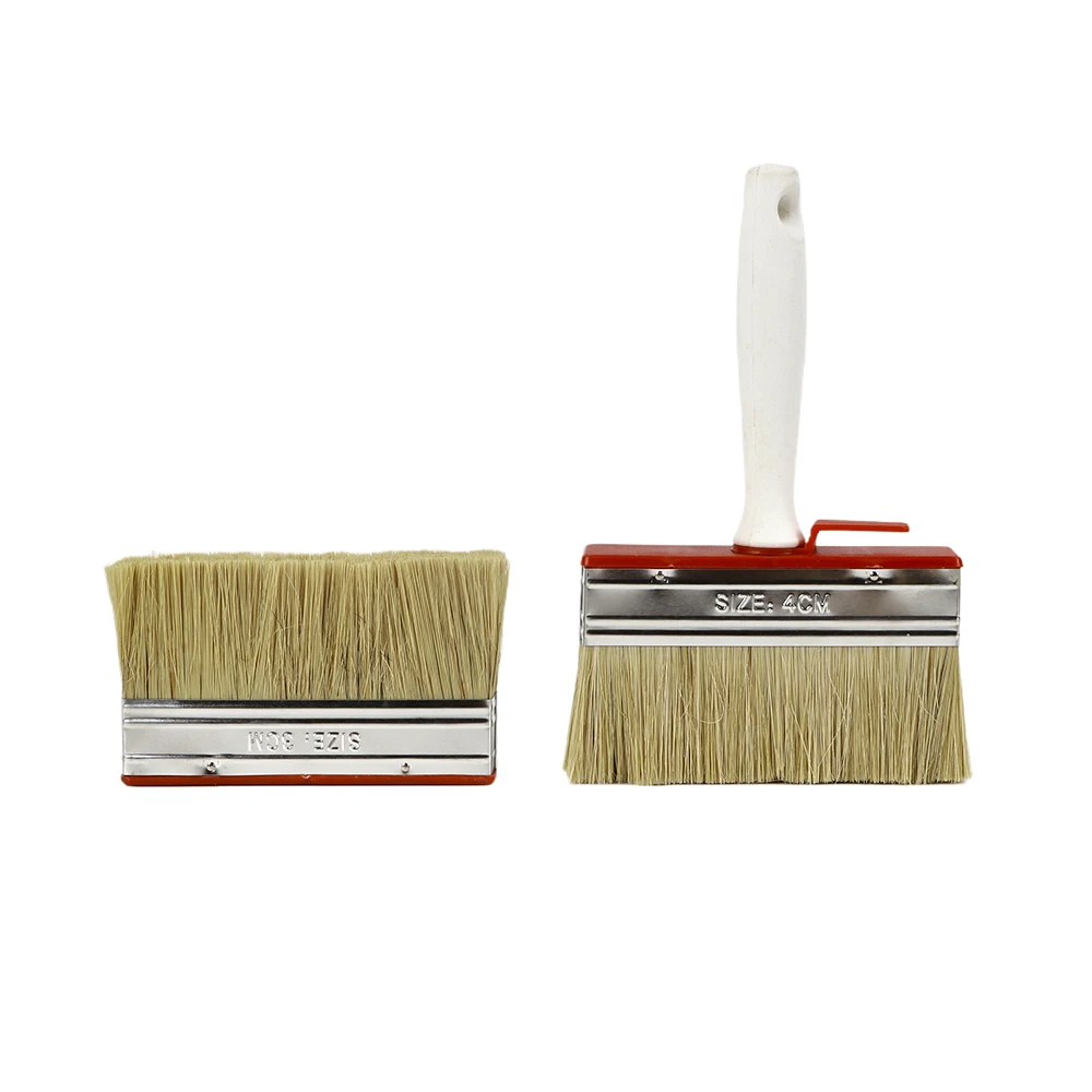 Industrial Grade DIY Paint Brush Set Heavy Duty Ceiling Wall Applicator with Plastic Handle Natural Bristles OEM Customizable