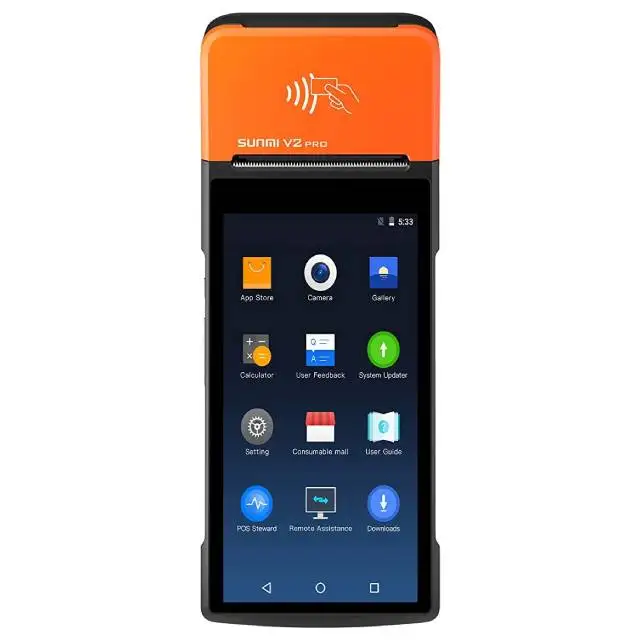 
Sunmi V2 Pro Handheld Android Pos System Terminal with Touch Screen 4G Smartphone Mobile Bluetooth NFC Cloud Qualcomm IPS CPU 