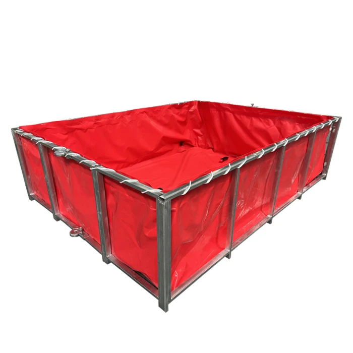 Litong fire departments use collapsible portable folding frame water tank with aluminium frame