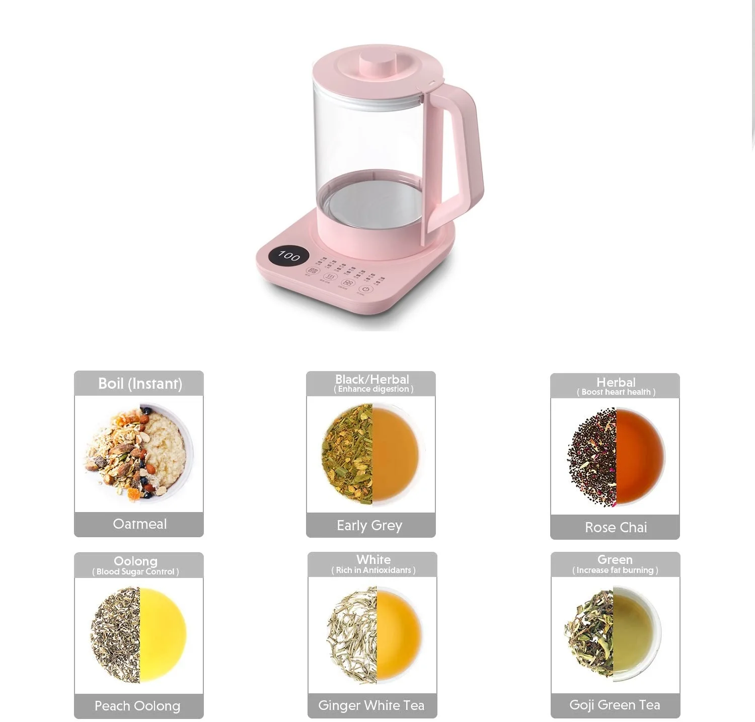 Home appliances multi-function water boiler maker tea Cordless Electric Kettle fast Boil Cordless Electric Kettle