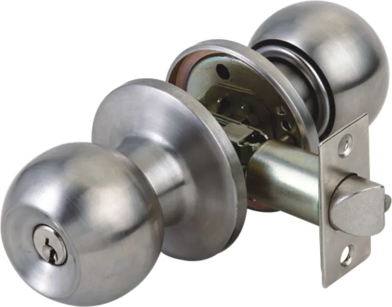 Office entry door locks with double cylinders and keys ball lock