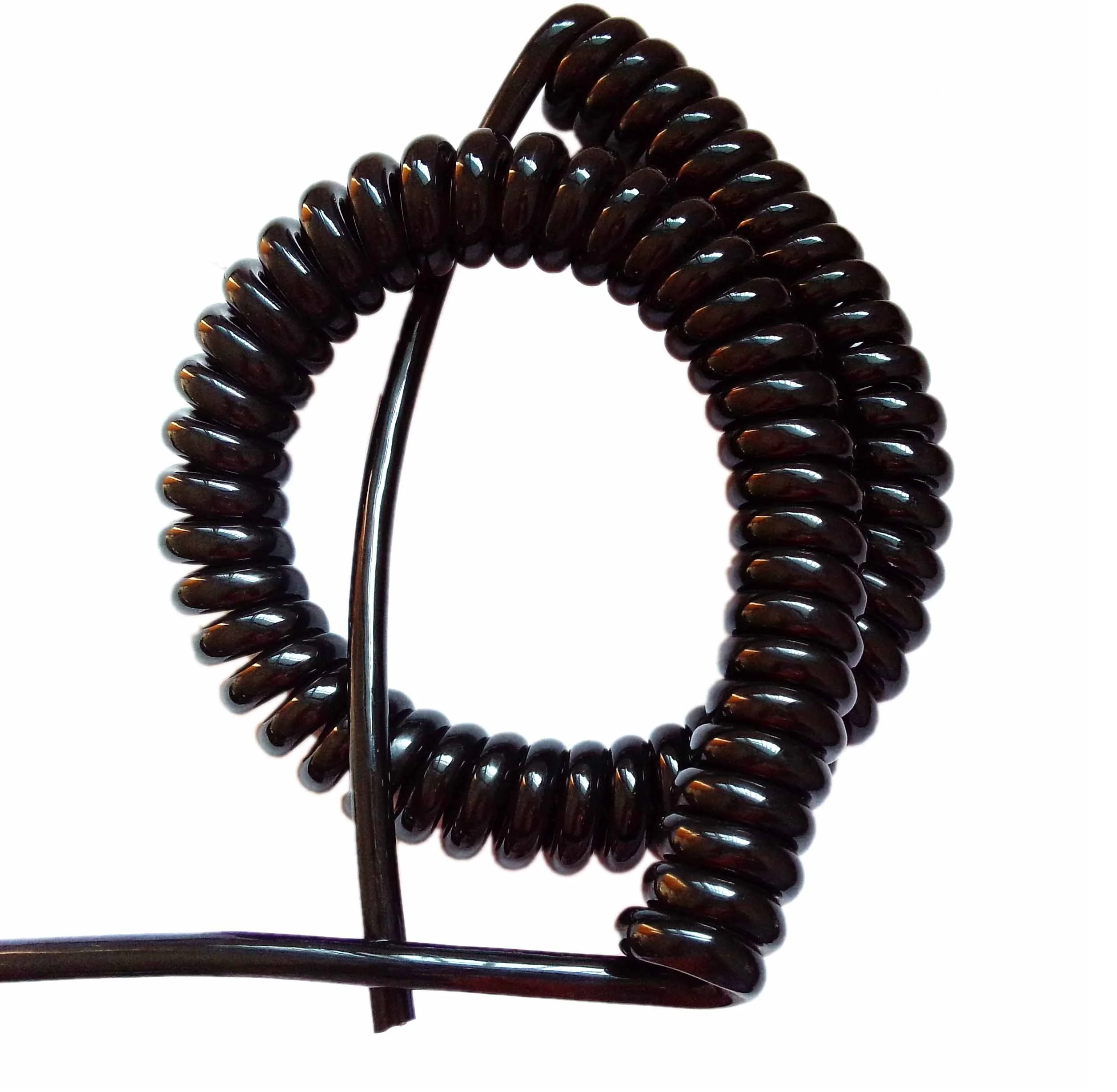 Construction machinery paver balance beam 5 cores 6 cores PU 4 cores 0.5mm 20AWG shielded spiral cable spring 12core spiral wire