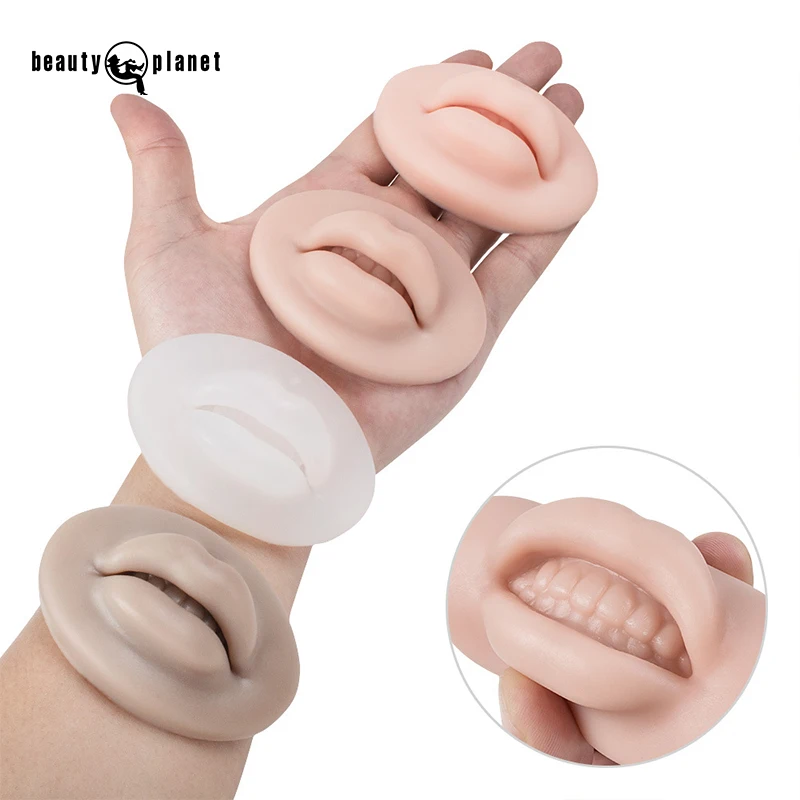 Beauty Planet Permanent Makeup 5D Soft Silicone Lip Mold Realistic Silicone Face Lips For Practice Cosmetic Tools