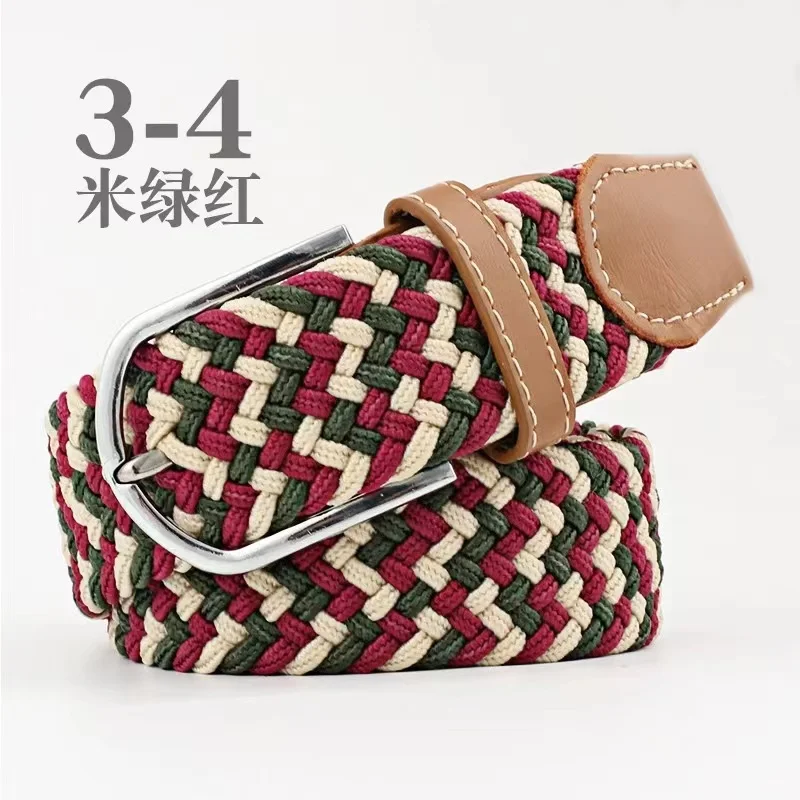 High Quality Pin Buckle Canvas Mix Colors Men and Women Elastic Belt In Stock