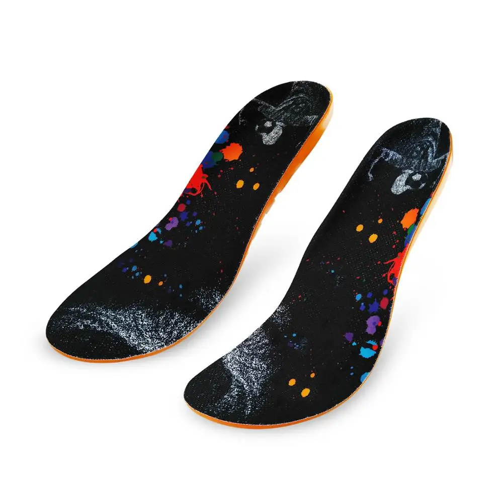 Shock Absorption Cushioned Pu Pouring Sport Insole For Running Shoes Comfort Soft Sneaker Inner Pad