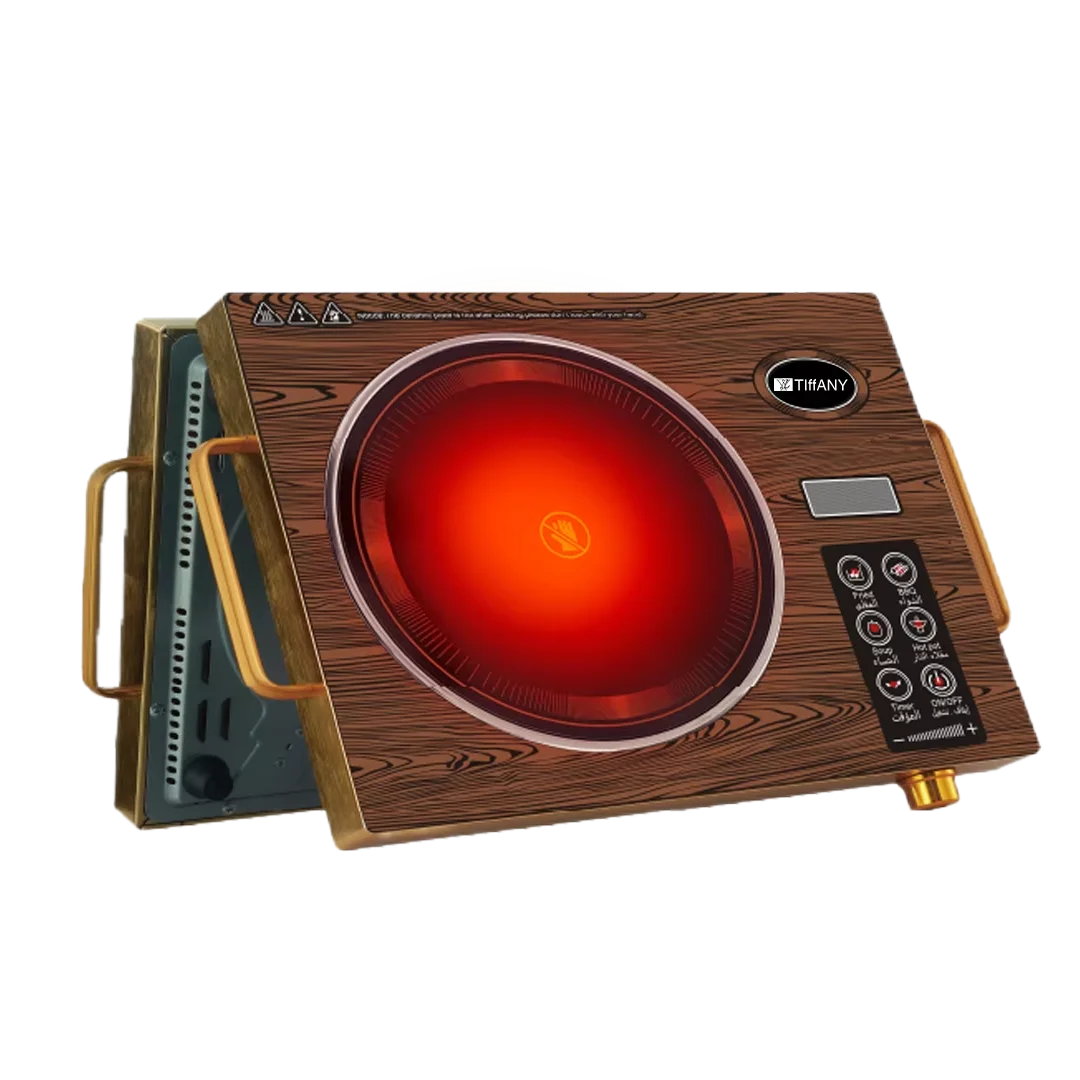 Новый 220 В 3500 Вт горячий горшок цветная индукционная плита инфракрасная плита керамическая портативная Одиночная электрическая деревянная 220 из нержавеющей стали