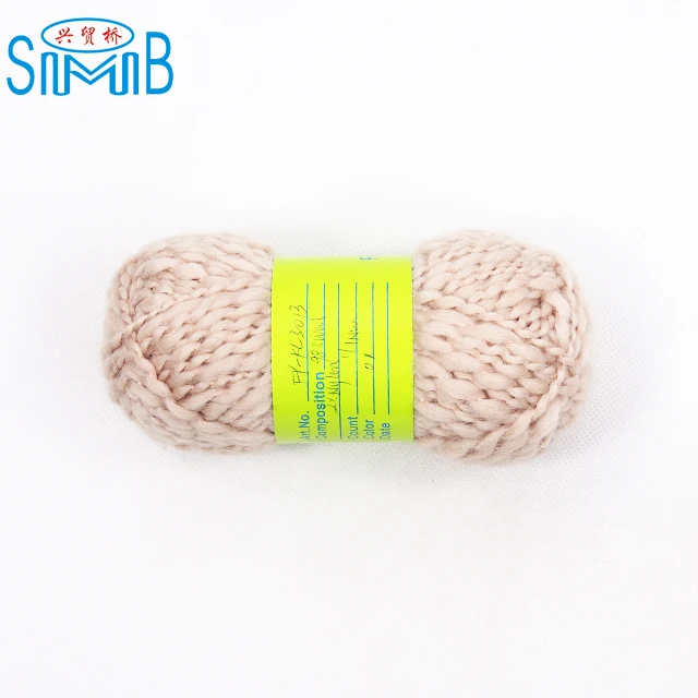 suzhou huicai yarn factory wholesale good quality hand knitting blend slubby wool yarn