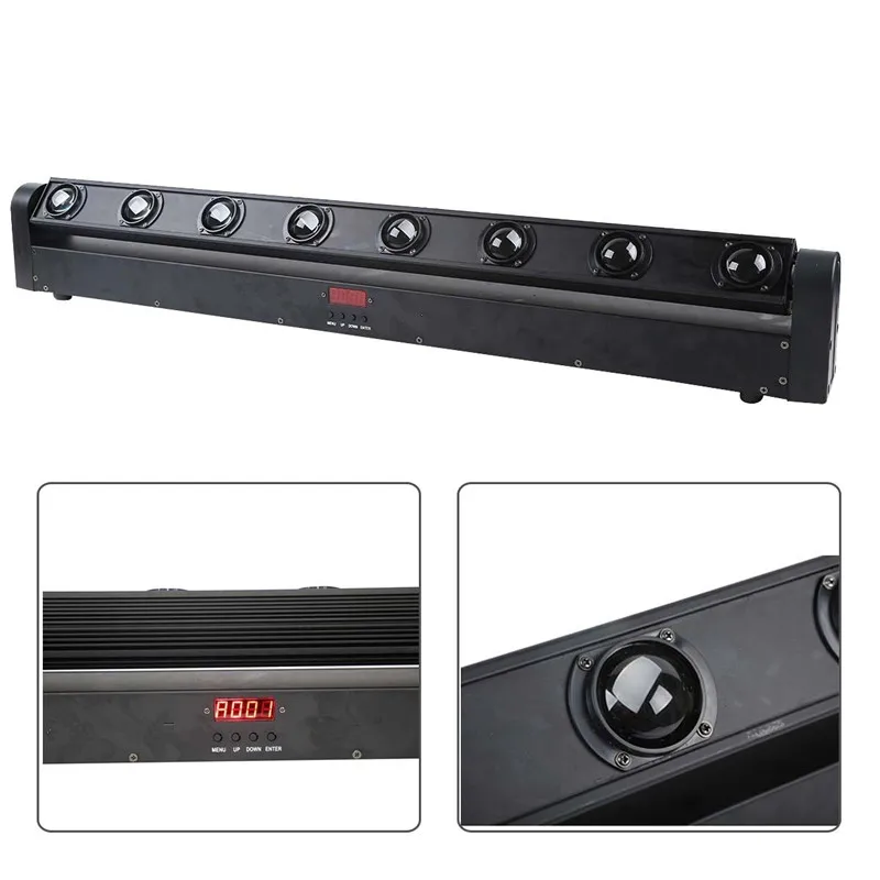 LED Moving Beam Bar Lights RGBW 4IN1 8pcs 10w LED Moving Beam Bar For DJ Party Club Stage Light