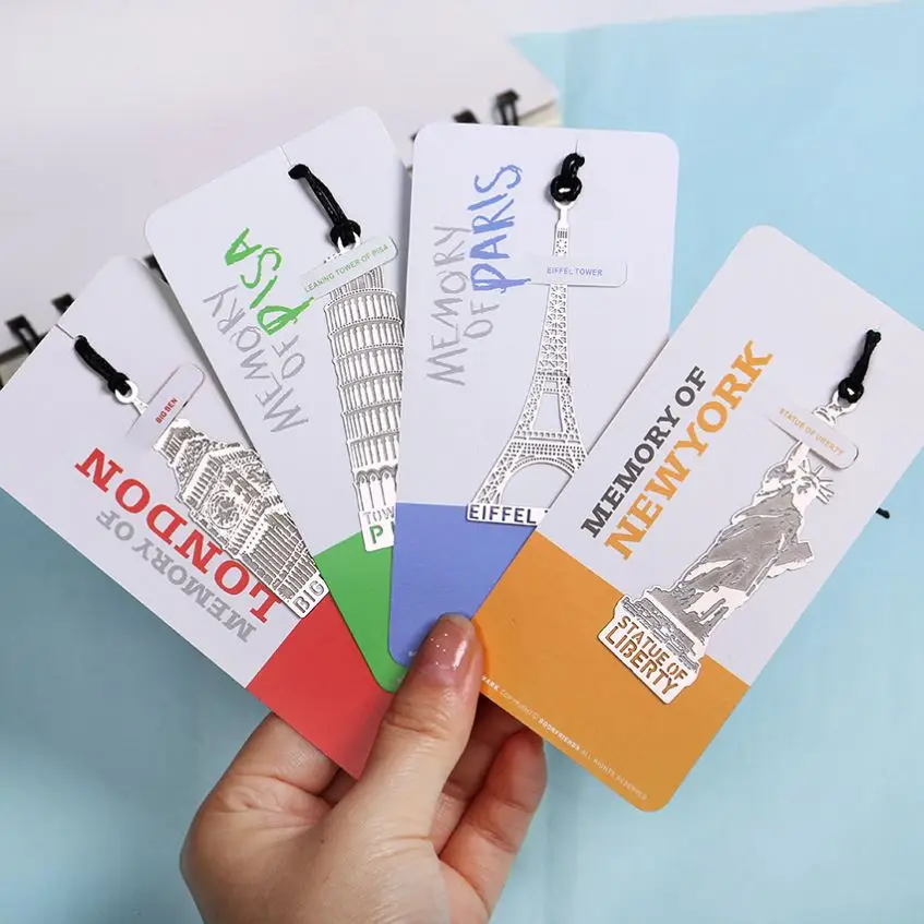 China manufacturer stock korean kids cute custom enamel metal bookmark