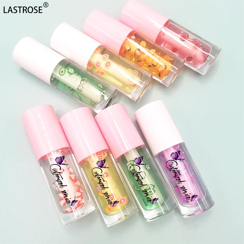 Wholesale Natural Long Lasting Moisturizing Shimmer Fat Lip Care Products Custom Vegan  Tinted Plumping Lip Oil Private Label