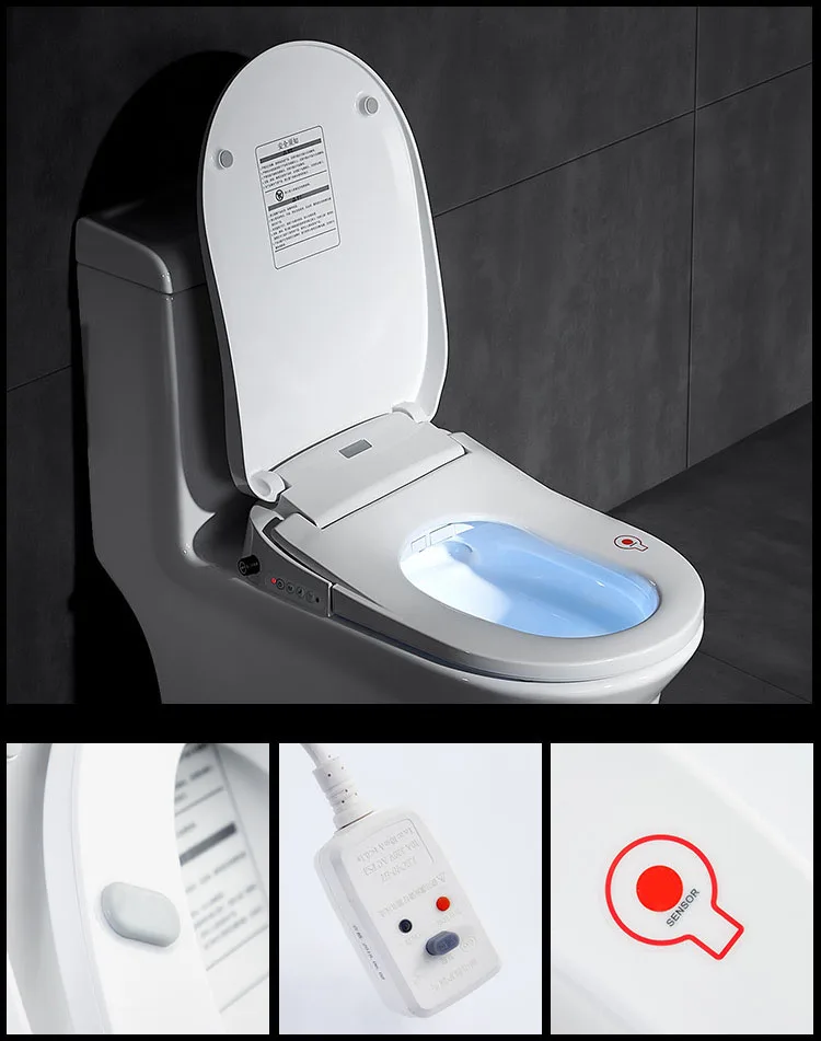 electronic intelligent toilet cover with bidet auto washing