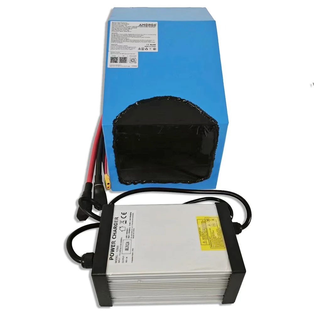 Amorge  76v 100.8AH 225A  triangle battery pack  Customized 21S24P Molicel  P42A