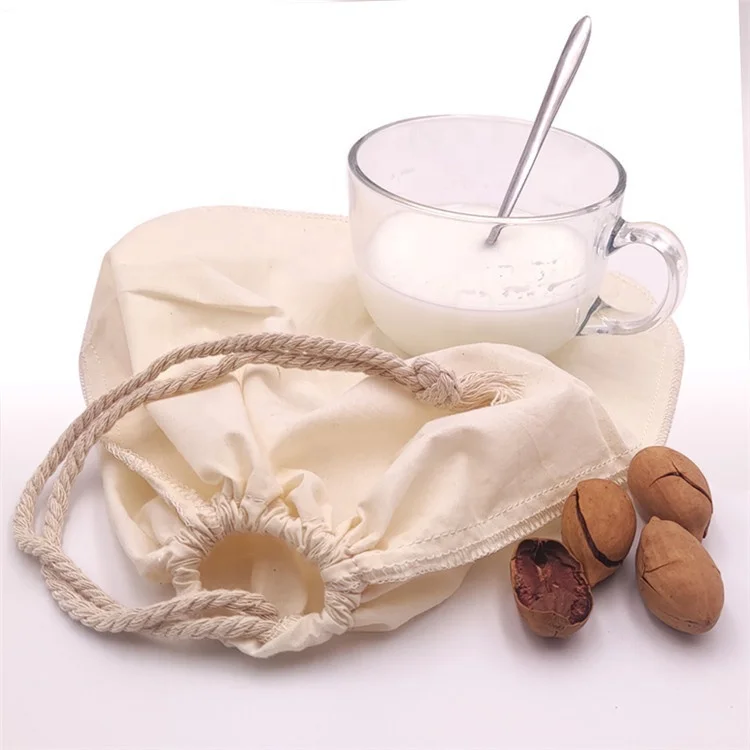 Food Grade Organic Cotton nylon filter bag Nut Milk filter Bag