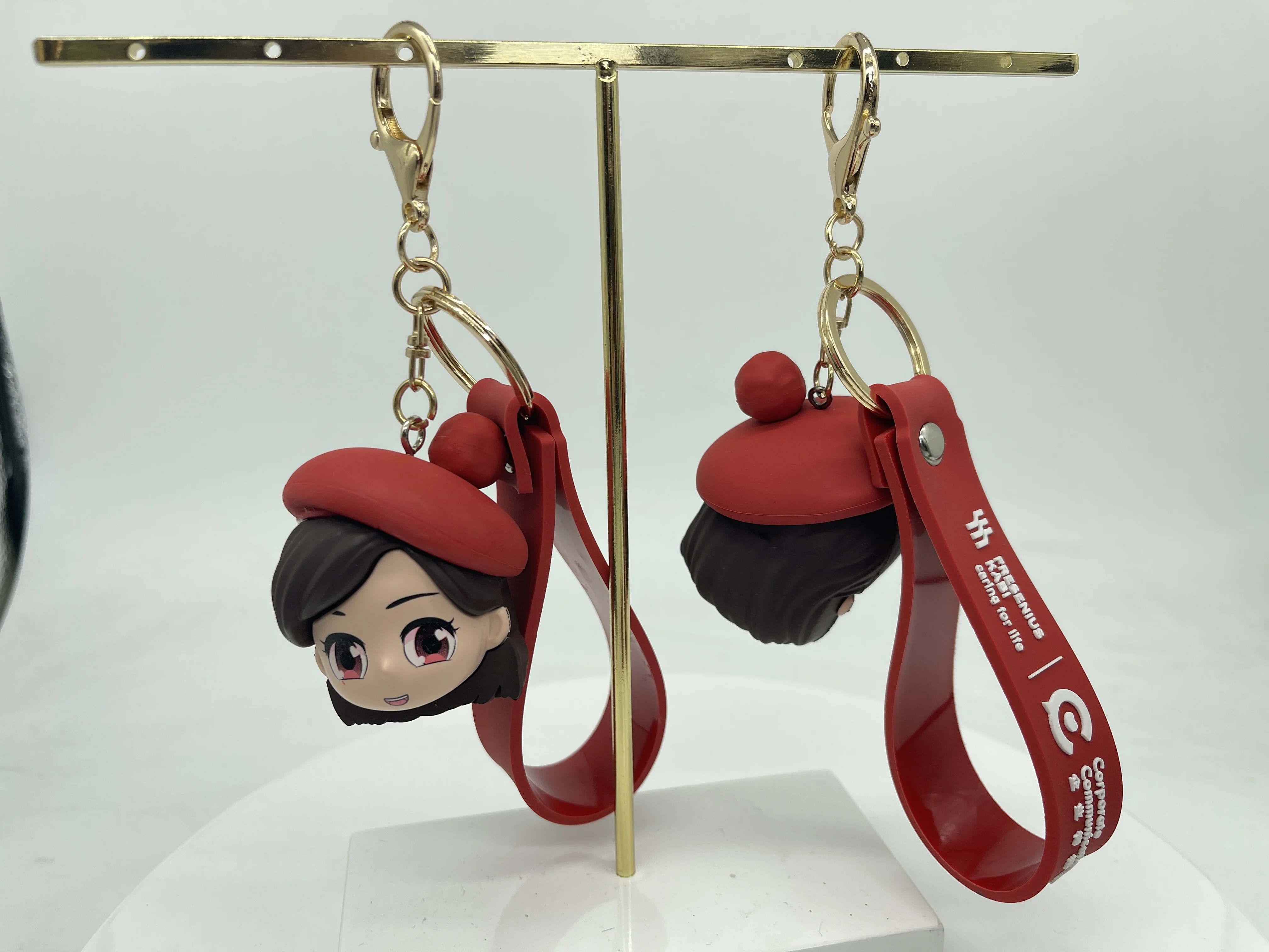 PVC Custom Logo 2d Soft Pvc Plastic Keychain metal gift anime Rubber key chain 3D silicone Rubber Key Ring rubber pvc keychain