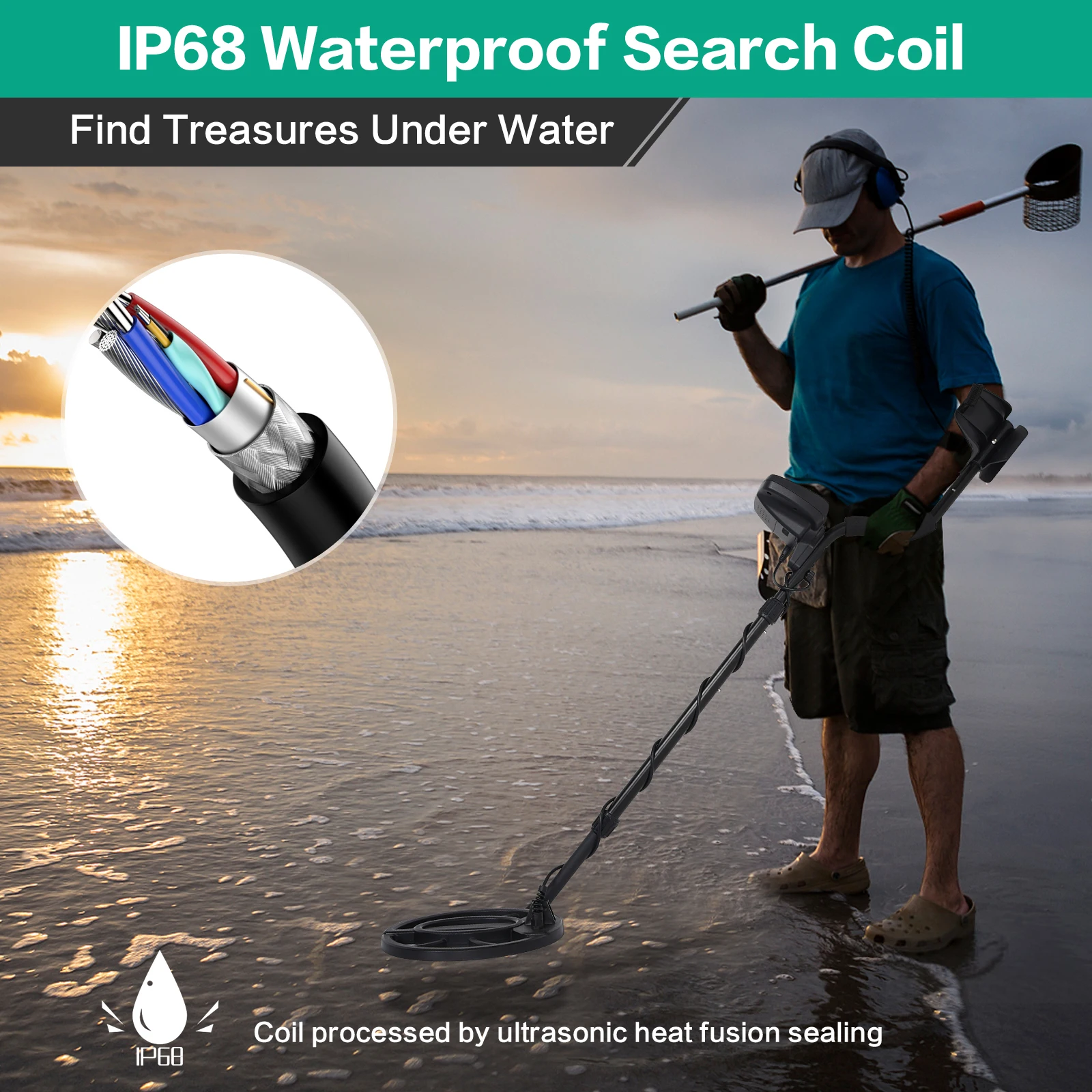 Hand Held 2.5M Depth Detector De Metales-Profesional Silver Metal Gold Detector Underground Finder