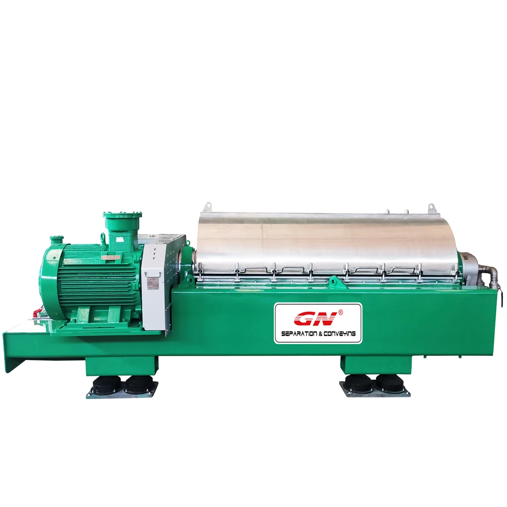 Continuous Horizontal Decanter Centrifuge For Sludge With Screw Discharging