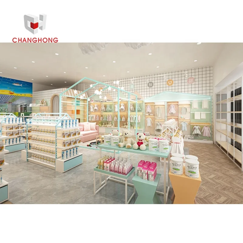 fashion shop shelves baby clothing shop display for wholesale baby shop fittings kids clothes store furniture kids store design