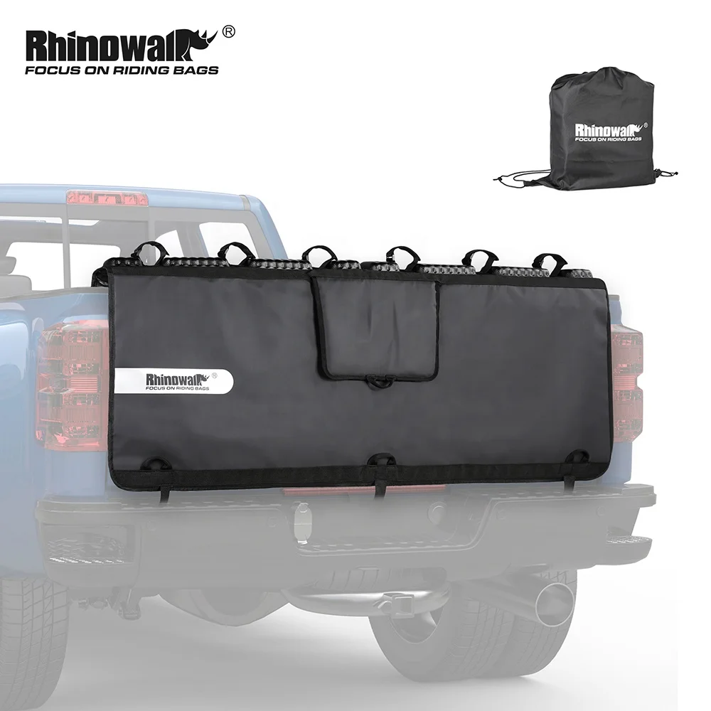 Rhinowalk Waterproof Pickup Truck Bed Tailgate Crash Pad Protector w/ 6 Bike Rack Straps